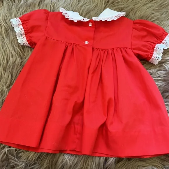 Vintage girls Lacy peasant cottage core dress top - Picture 3 of 4